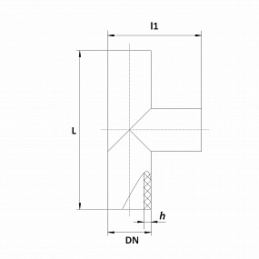 Тройник сварной 315х90° из ПНД трубы, SDR17